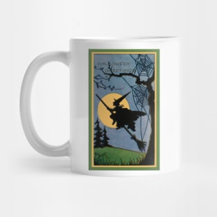 Vintage Look Halloween Flying Witch Mug